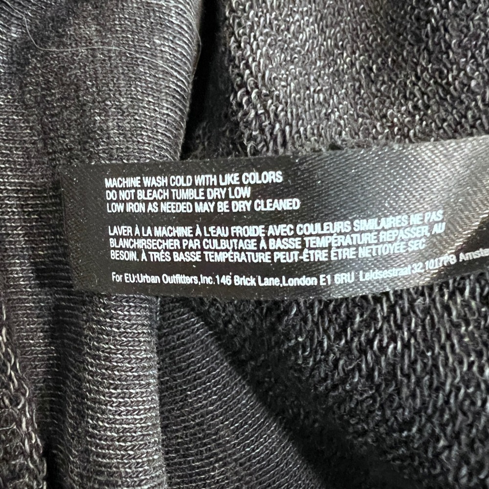 Daily Practice Anthropologie Hooded Sweatshirt Dress Black Mineral Wash Medium - Picture 13 of 13